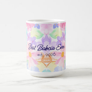 Beste Babcia Muttertag Wasserfarben Blumen Kaffeetasse