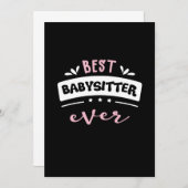 Beste Babysitter-Geschenkidee Einladung (Vorne/Hinten)