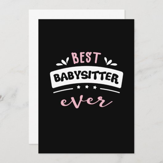 Beste Babysitter-Geschenkidee Einladung (Vorne/Hinten)