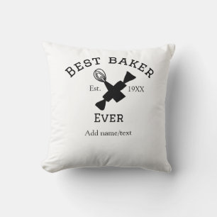 Beste Bäckerei je Namen Text Backen Backen Jahr Ko Kissen
