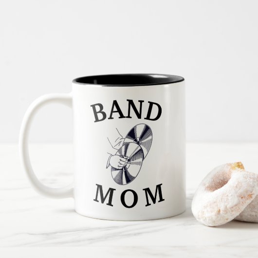 Beste "BAND MAMA" je! Muttertag Zweifarbige Tasse (Mit Donut)