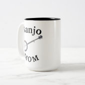 Beste "Banjo MAMA" jemals! Muttertag Zweifarbige Tasse (Vorderseite Links)