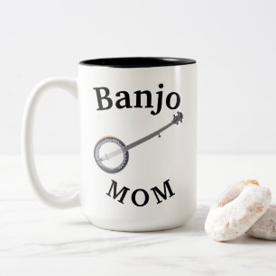 Beste "Banjo MAMA" jemals! Muttertag Zweifarbige Tasse