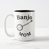 Beste "Banjo MAMA" jemals! Muttertag Zweifarbige Tasse (Links)