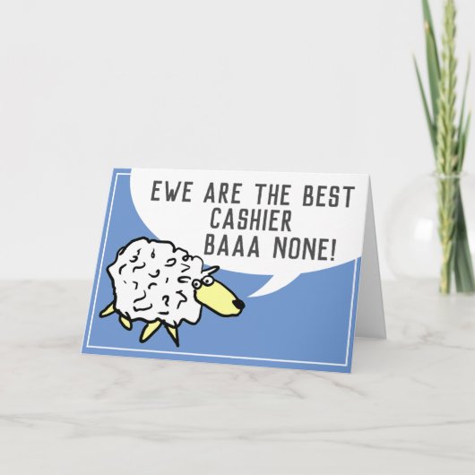 Beste Bar Kasse Keine - Schafspuppe Karte (Vorderseite)
