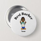 Beste Barber-Taste - Schwarzer Barber Button (Vorne & Hinten)