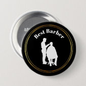 Beste Barberschaltfläche mit Barber-Silhouette Button (Vorne & Hinten)