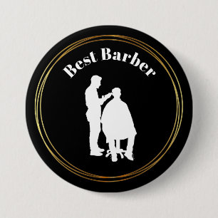 Beste Barberschaltfläche mit Barber-Silhouette Button
