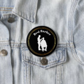 Beste Barberschaltfläche mit Barber-Silhouette Button (Beispiel)