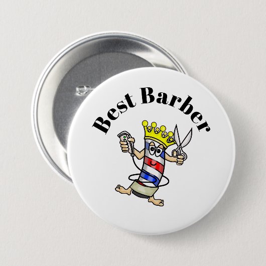 Beste Barberschaltfläche - Zeichen für den Barbers Button (Vorne & Hinten)