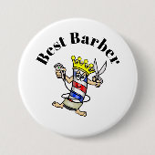 Beste Barberschaltfläche - Zeichen für den Barbers Button (Vorderseite)
