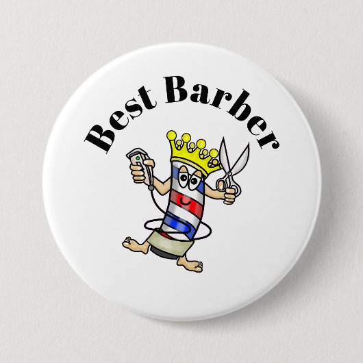 Beste Barberschaltfläche - Zeichen für den Barbers Button (Vorderseite)