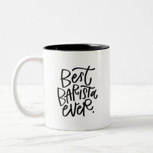 Beste Barista je handlettered Two-Tone-Kaffee-Tass Zweifarbige Tasse