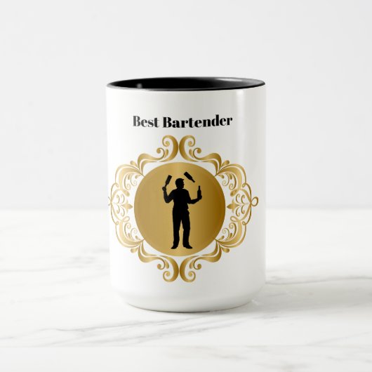 Beste Barkeeper-Tasse für männliche Barkeeper Tasse (Zentrum)