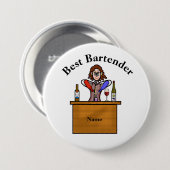 Beste Barkeeper-Taste - Barkeeper bei Frauen Button (Vorne & Hinten)