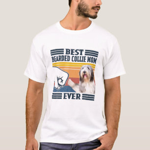 Beste bärtige Collie Mama Ever Funny Dog Mama Mütt T-Shirt