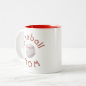 Beste "Baseball MAMA" jemals! Muttertag Zweifarbige Tasse (Vorderseite Links)
