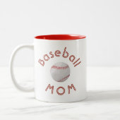 Beste "Baseball MAMA" jemals! Muttertag Zweifarbige Tasse (Links)