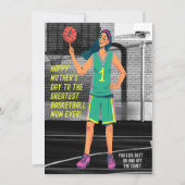 BESTE BASKETBALL-MAMA je Feiertagskarte (Vorderseite)