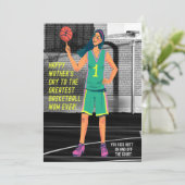 BESTE BASKETBALL-MAMA je Feiertagskarte (Stehend Vorderseite)