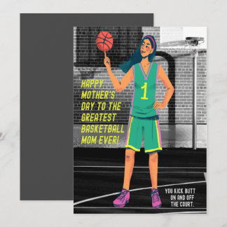 BESTE BASKETBALL-MAMA je Feiertagskarte