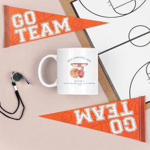 Beste Basketball-Mutter Cute Monogrammfoto Kaffeetasse
