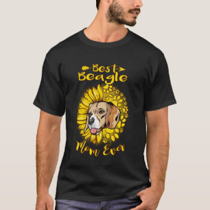 Beste Beagle-Hundemutter überhaupt Sonnenblume Lus T-Shirt