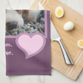 Beste Beagle-Mama je rosa Text-Pet-Foto Geschirrtuch (Viertel Falte)