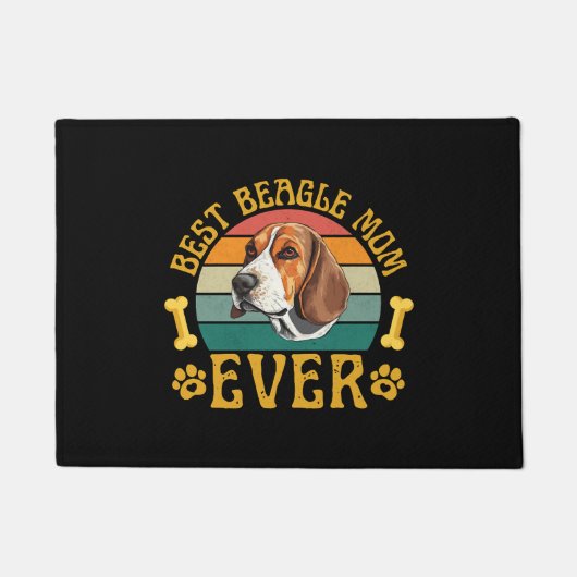Beste Beagle-Mama überhaupt, lustiger Beagle-Hund  Fußmatte (Vorderseite)