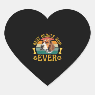 Beste Beagle-Mama überhaupt, lustiger Beagle-Hund Herz-Aufkleber