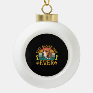 Beste Beagle-Mama überhaupt, lustiger Beagle-Hund Keramik Kugel-Ornament