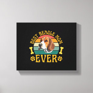 Beste Beagle-Mama überhaupt, lustiger Beagle-Hund Leinwanddruck