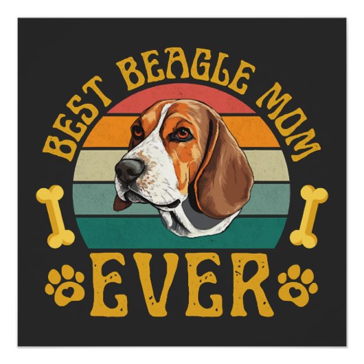 Beste Beagle-Mutter überhaupt, lustiger Beagle-Hun Poster (Vorderseite)