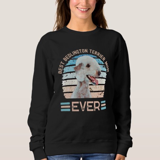 Beste Bedlington Terrier Mama je Muttertag Sweatshirt (Vorderseite)