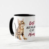 Beste Bengal-Katzen-Mutter Tasse (Vorderseite Links)
