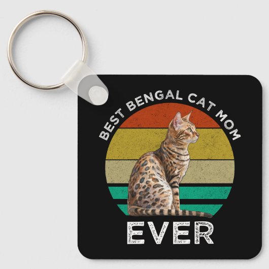 Beste Bengalische Cat Mama je Schlüsselanhänger (Vorderseite)