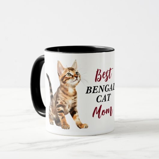 Beste Bengalische Cat-Mama Tasse (Vorderseite Links)