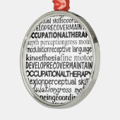 Beste Beschäftigungstherapie-Geschenke Silbernes Ornament (Links)