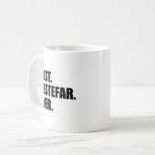 Beste Bestefar überhaupt norwegische Kaffeetasse (Vorderseite Links)