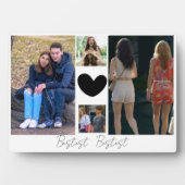 Beste Bestie' Freunde halten Foto Collage Fotoplatte (Vorderseite)