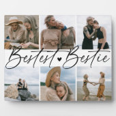 'Beste Bestie' Freunde Keepake Foto Collage halten Fotoplatte (Vorderseite)