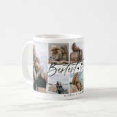 'Beste Bestie' Freunde Keepake Foto Collage halten Kaffeetasse (Vorderseite Links)