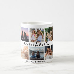 'Beste Bestie' Freunde Keepake Foto Collage halten Kaffeetasse