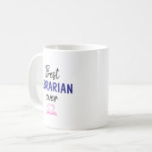 Beste Bibliothekarin je Kaffeetasse (Vorderseite Links)