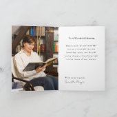 Beste Bibliothekarin Vintage-Buch-Themenkarte Karte (Innenseite)
