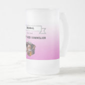 Beste Biersorte Sommelier & Pink Weißer Bester Fot Mattglas Bierglas (VorderseiteRechts)