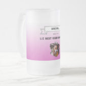 Beste Biersorte Sommelier & Pink Weißer Bester Fot Mattglas Bierglas (Vorderseite Links)