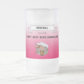 Beste Biersorte Sommelier & Rotes Weißes Foto Mattglas Bierglas (Mittel)