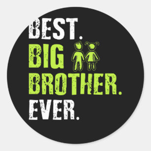 Beste Big Brother Bro je alt Sibling Runder Aufkleber