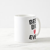 Beste Big Ever-Schwester-R Reveal Herz-Design Kaffeetasse (VorderseiteRechts)